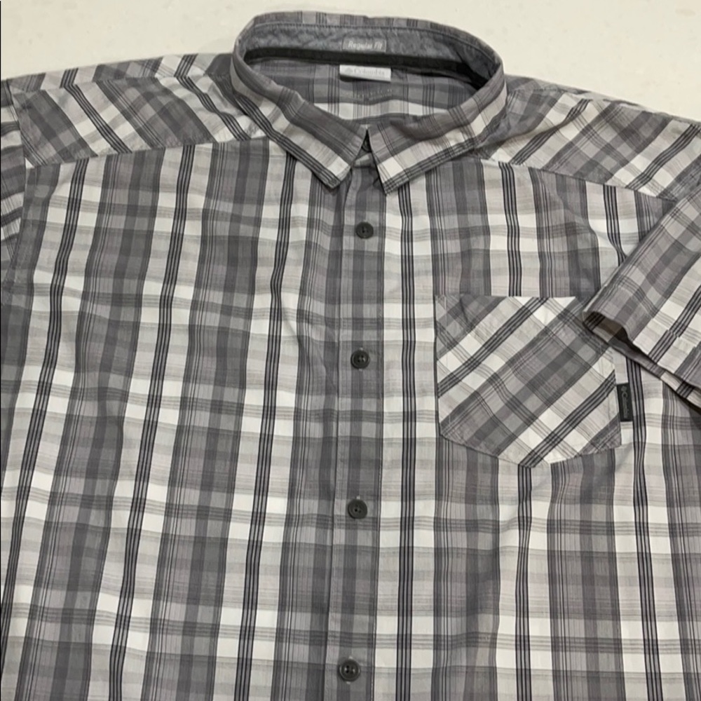 Columbia Omni-Wick Button Down Shirt Gray XXL EUC
